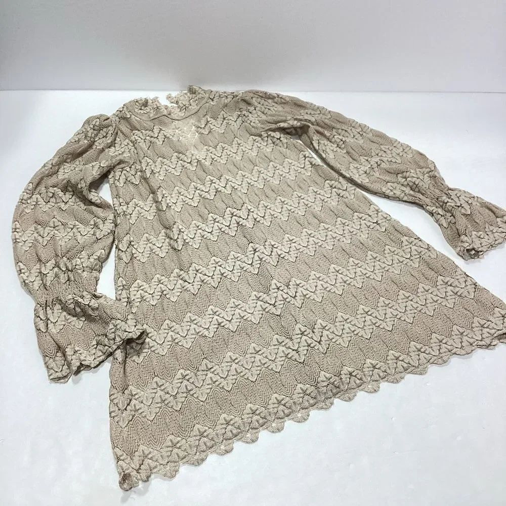 Free People Lace Dress Or Cover Up With Barrel Sleeves XS